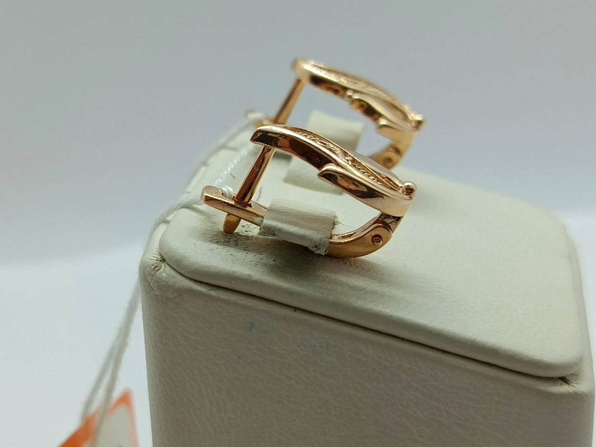 СБКМ585 СЕРЬГИ БЕЗ КАМНЯ (Au 585)