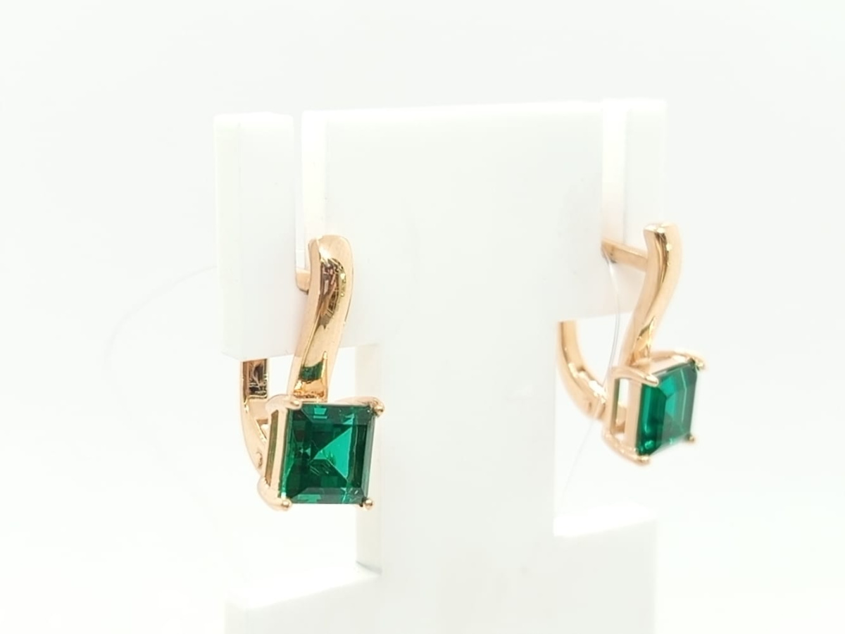 СЕРЬГИ С КАМНЕМ (Au 585)