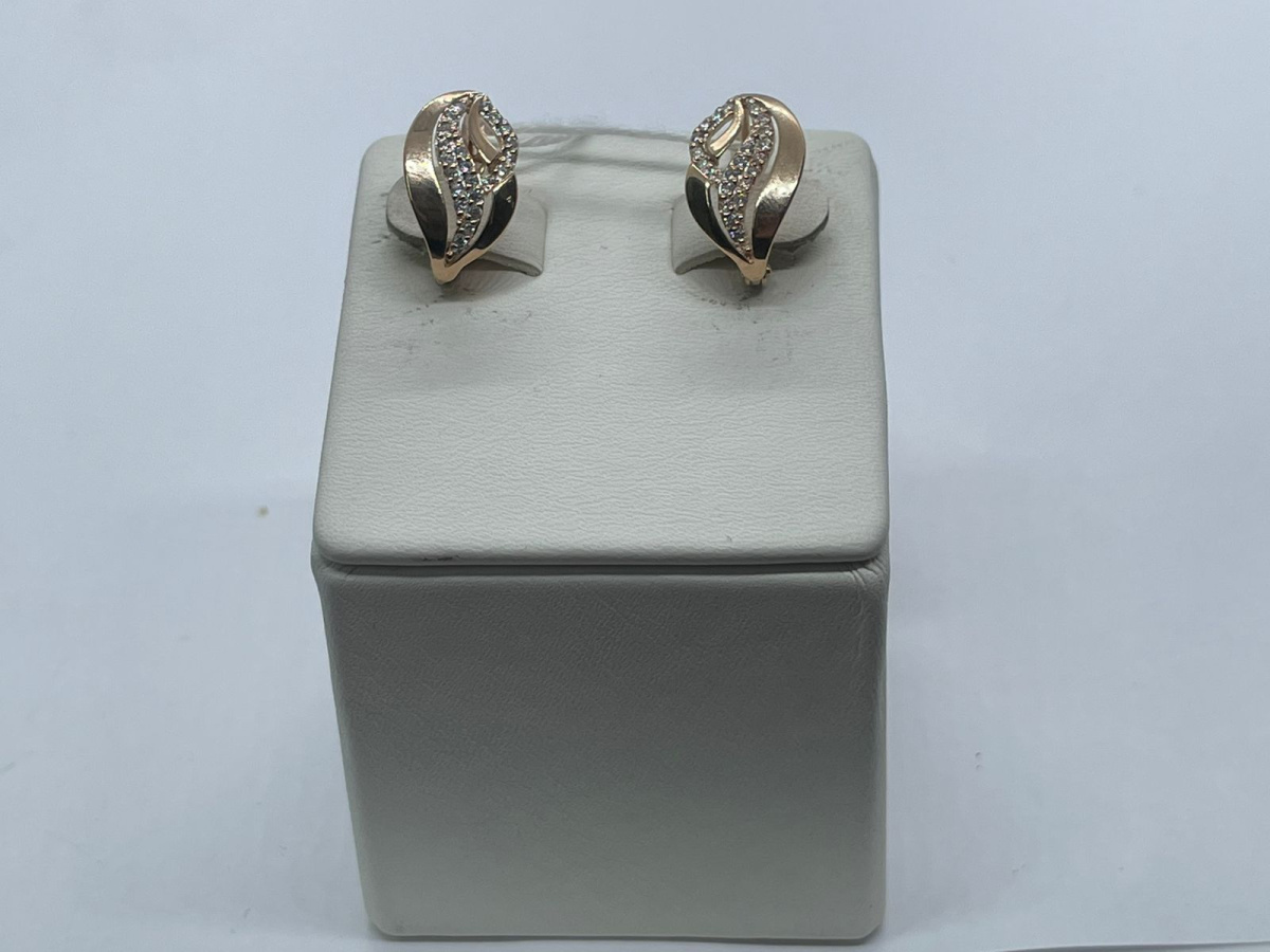 СКМИ585 СЕРЬГИ С КАМНЯМИ (Au 585)