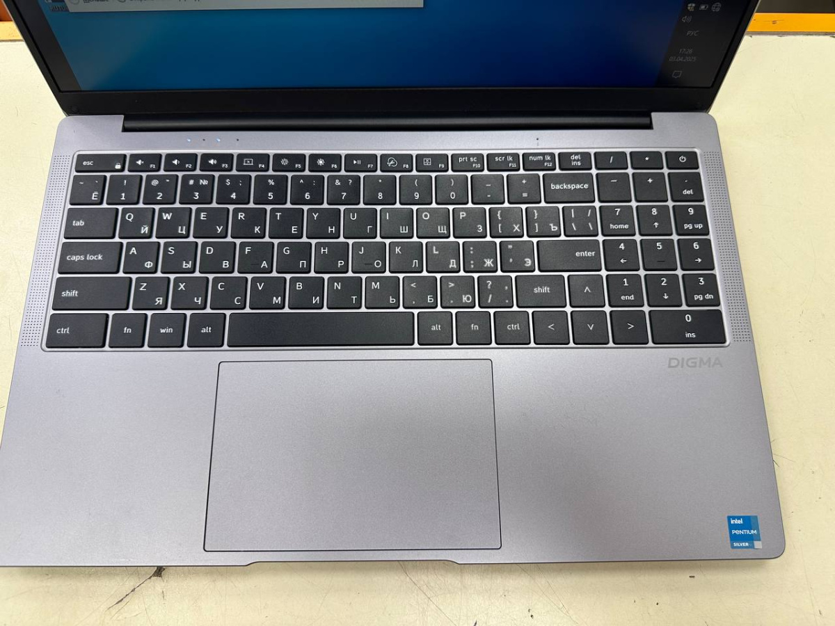 Ноутбук DIGMA EVE 15-417; Silver N5030, Intel UHD Graphics 605, 8 Гб, 240 Гб, Нет