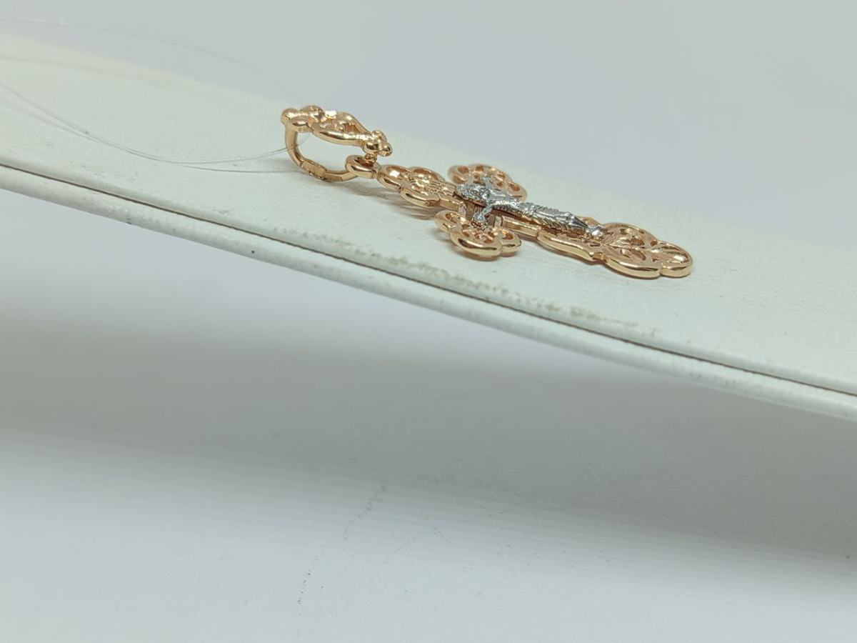 ПОДВЕСКА КРЕСТ без камня (Au 585)