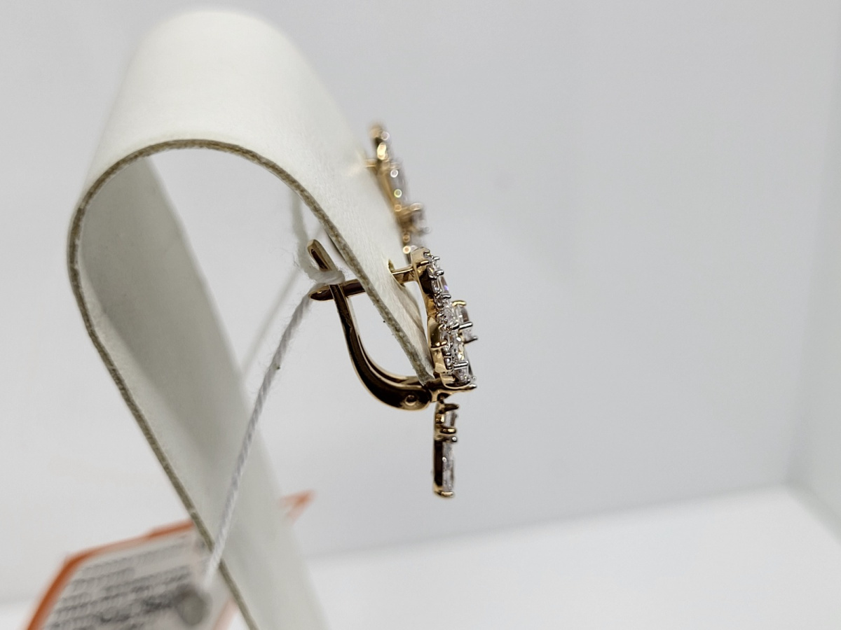 СКМИ585 СЕРЬГИ С КАМНЯМИ (Au 585)