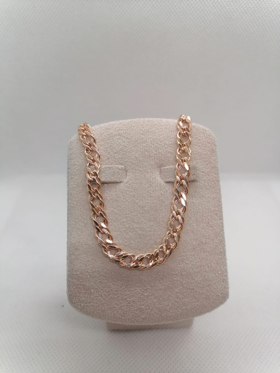 БРАСЛЕТ ПУСТОТЕЛЫЙ Ромб двойной (Au 585)