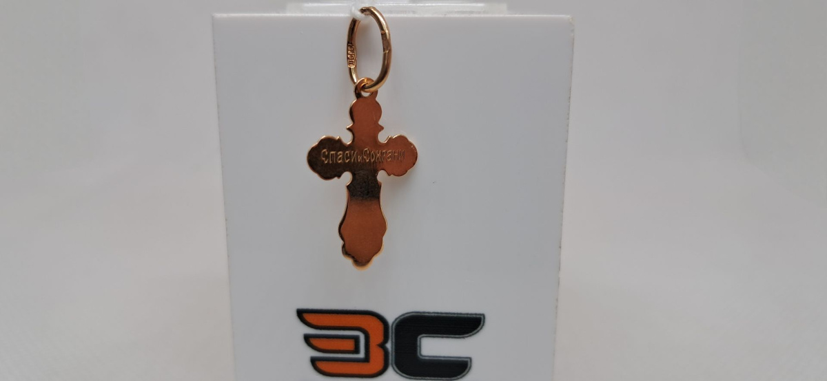 ПОДВЕСКА КРЕСТ без камня (Au 585)