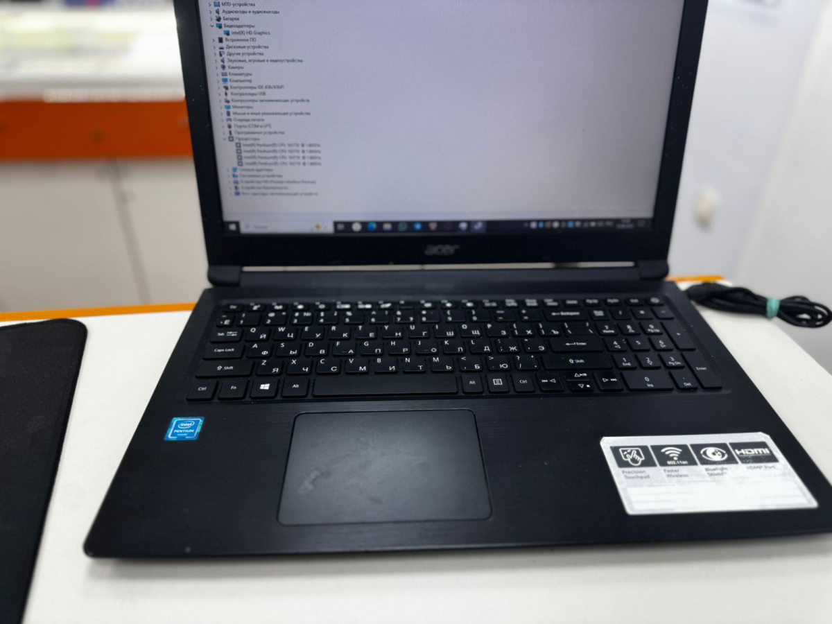 Ноутбук Acer; Pentium N3710, HD Graphics, 4 Гб, 500 Гб, Нет