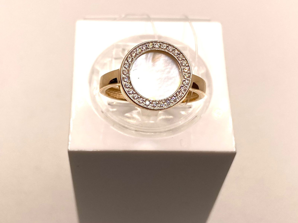 КОЛЬЦО С КАМНЯМИ (Au 585)