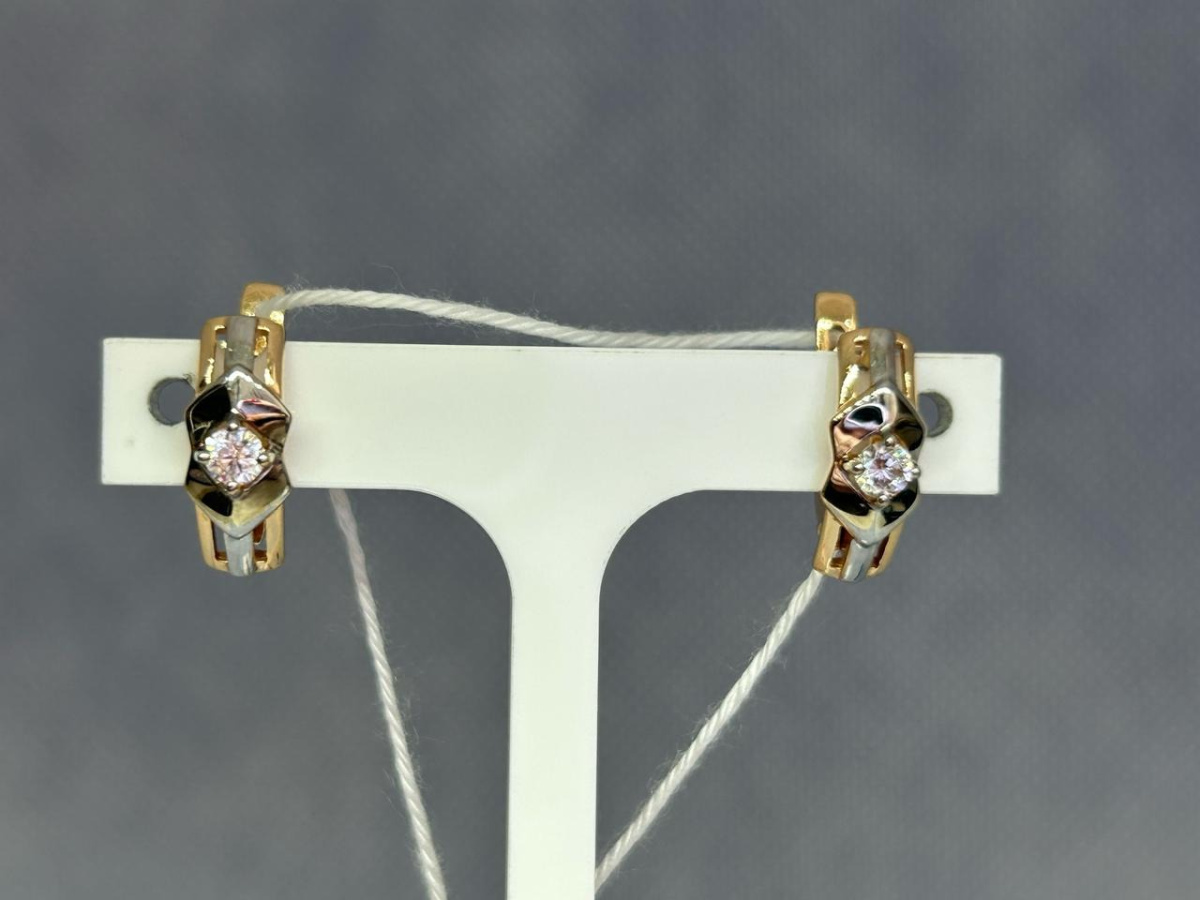 СЕРЬГИ С КАМНЕМ (Au 585)