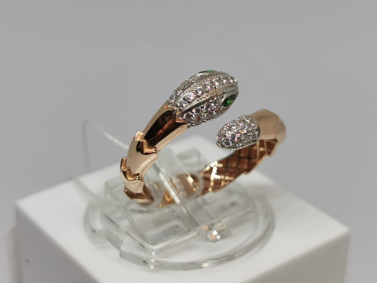 КОЛЬЦО С КАМНЯМИ (Au 585)