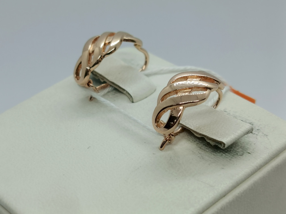 СБКМ585 СЕРЬГИ БЕЗ КАМНЯ (Au 585)