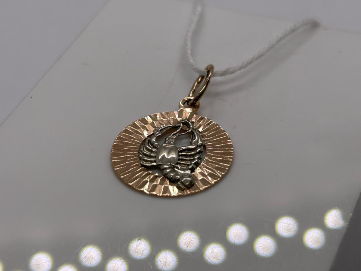 ПОДВЕСКА ЗНАК ЗОДИАКА РАК Au 585 ПОДВЕСКА ЗНАК ЗОДИАКА РАК Au 585