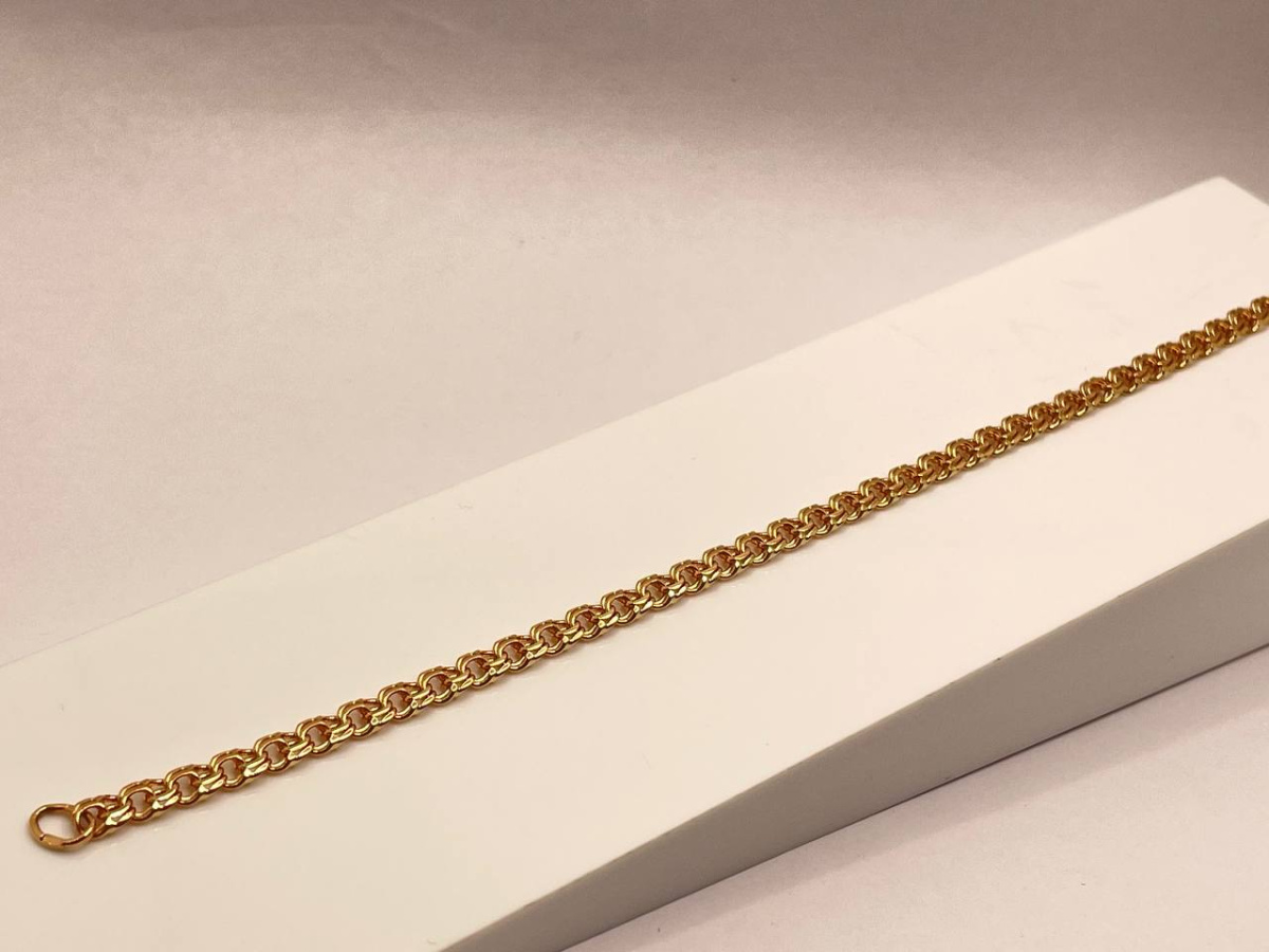 БЛБ585 БРАСЛЕТ ПОЛНОВЕСНЫЙ Бисмарк (Au 585)