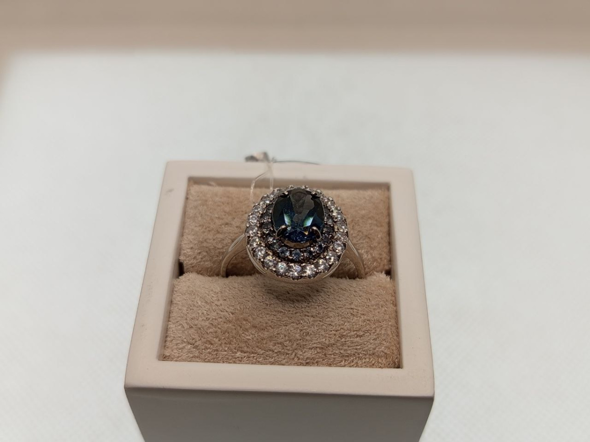 КОЛЬЦО ЛОНДОН-ТОПАЗ с камнями (Au 585)