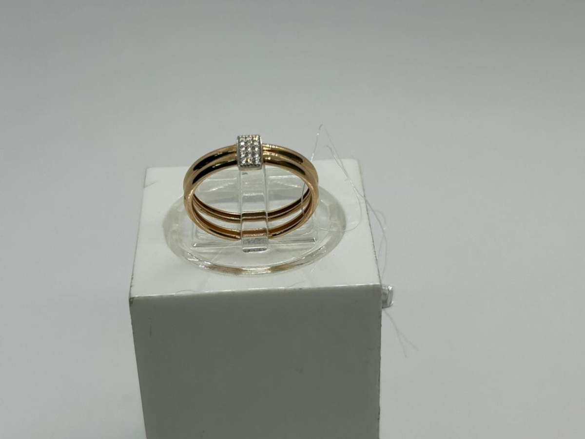 КОЛЬЦО С КАМНЯМИ (Au 585)