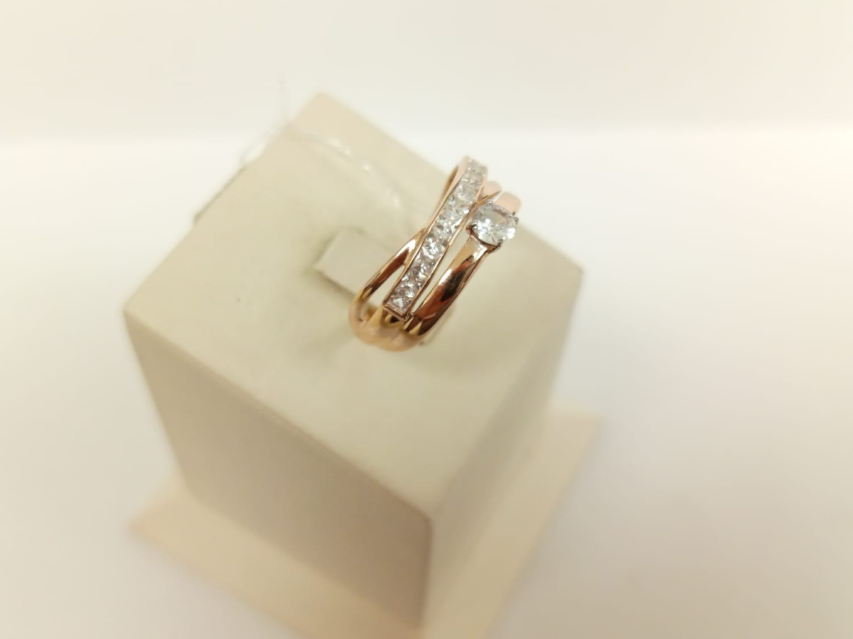 018519 КОЛЬЦО С КАМНЯМИ (Au 585)