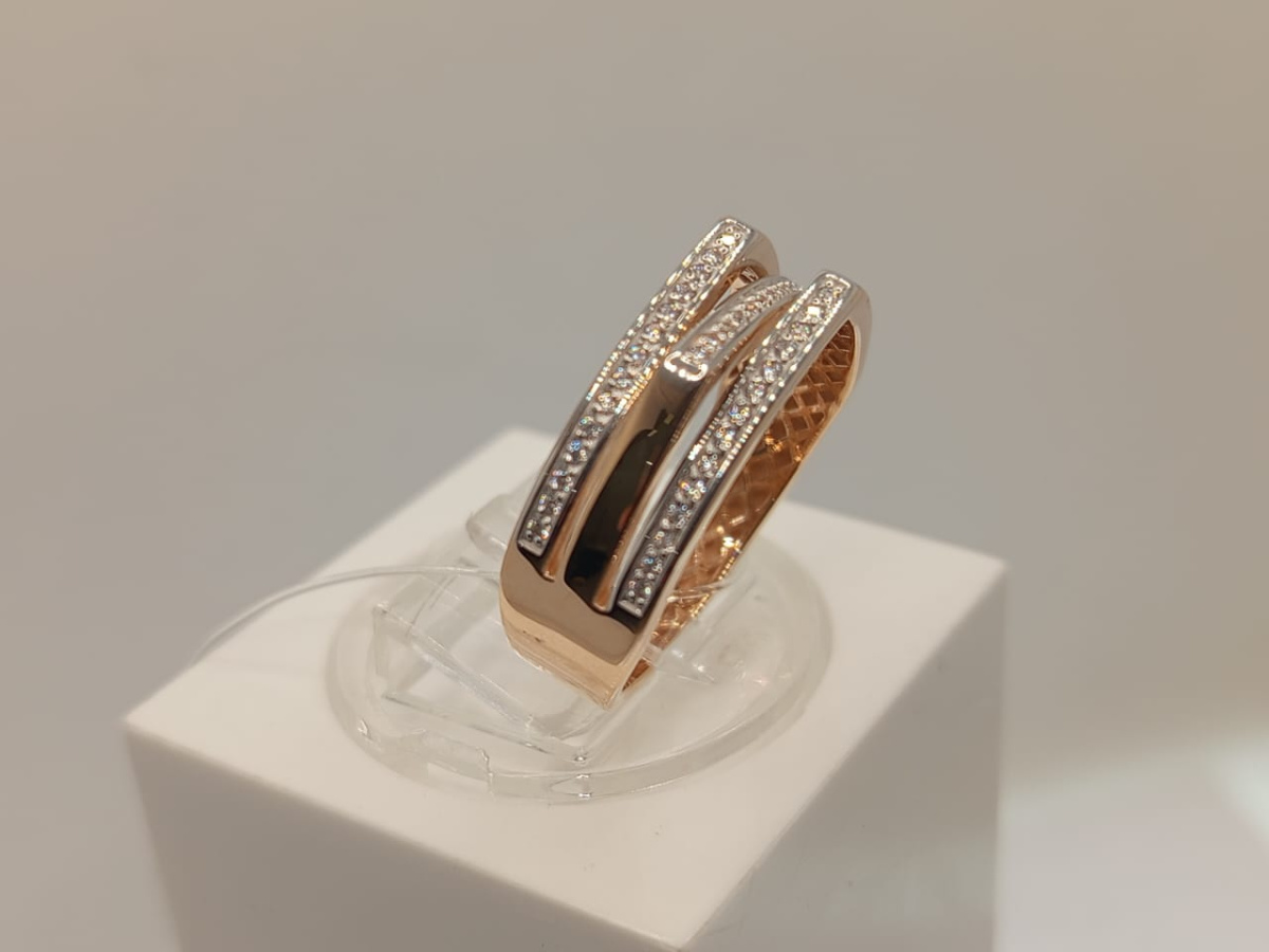 КОЛЬЦО С КАМНЯМИ (Au 585)