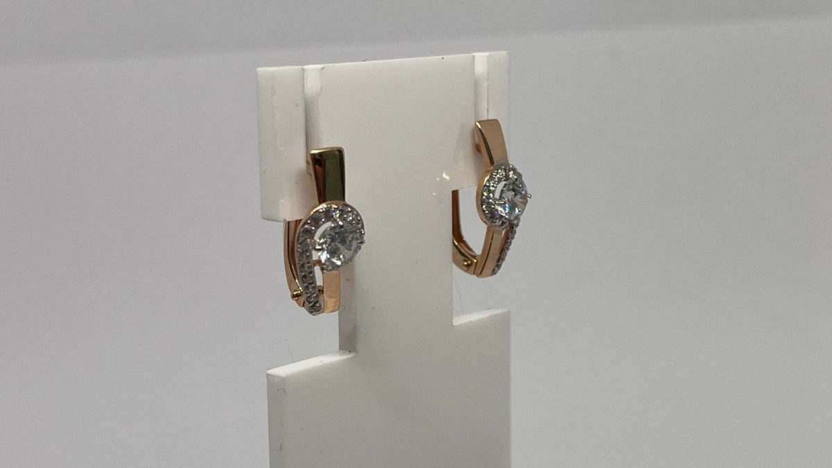 СЕРЬГИ С КАМНЯМИ (Au 585)