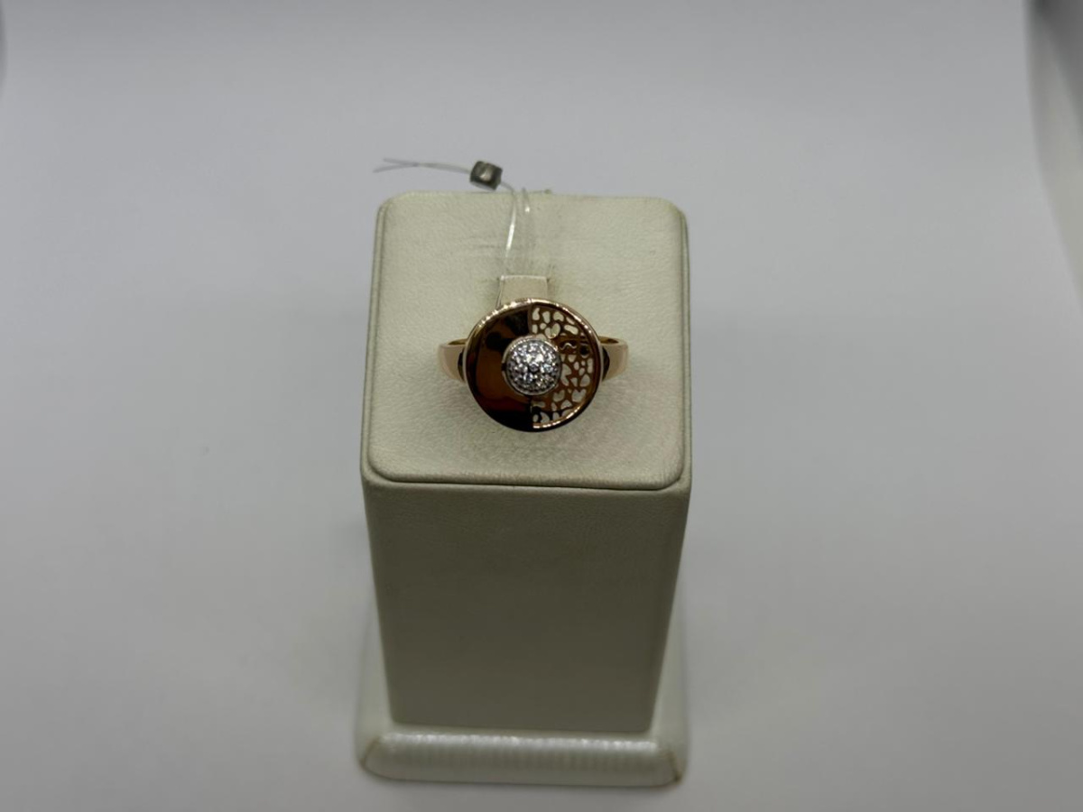 КОЛЬЦО С КАМНЯМИ (Au 585)