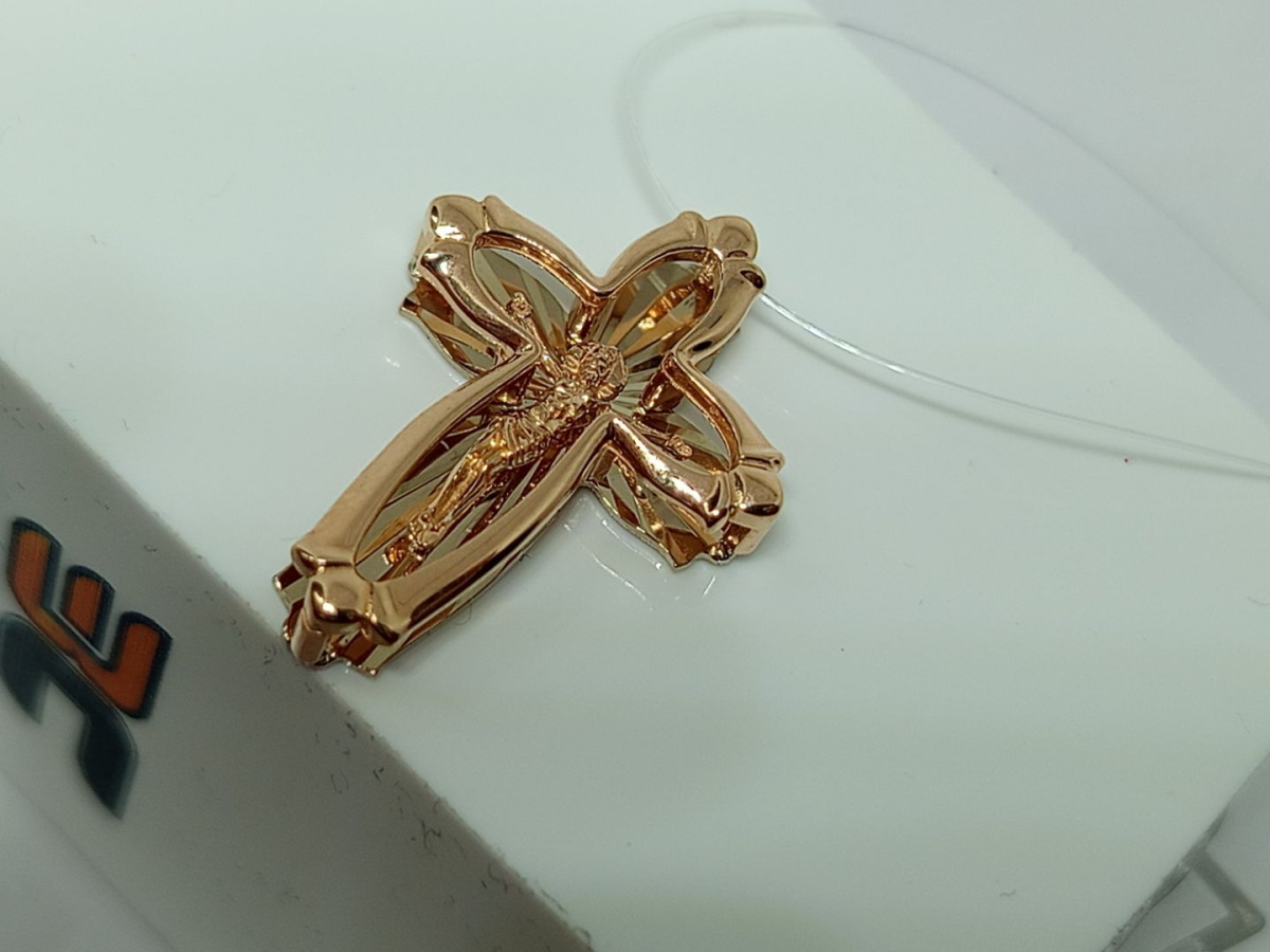 ПОДВЕСКА КРЕСТ без камня (Au 585)