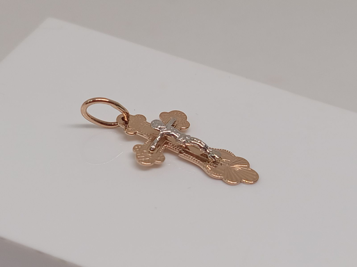 ПОДКБК585 ПОДВЕСКА КРЕСТ БЕЗ КАМНЯ (Au 585)