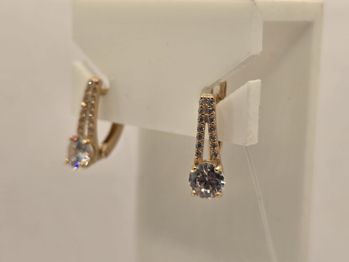 СЕРЬГИ С КАМНЯМИ (Au 585)