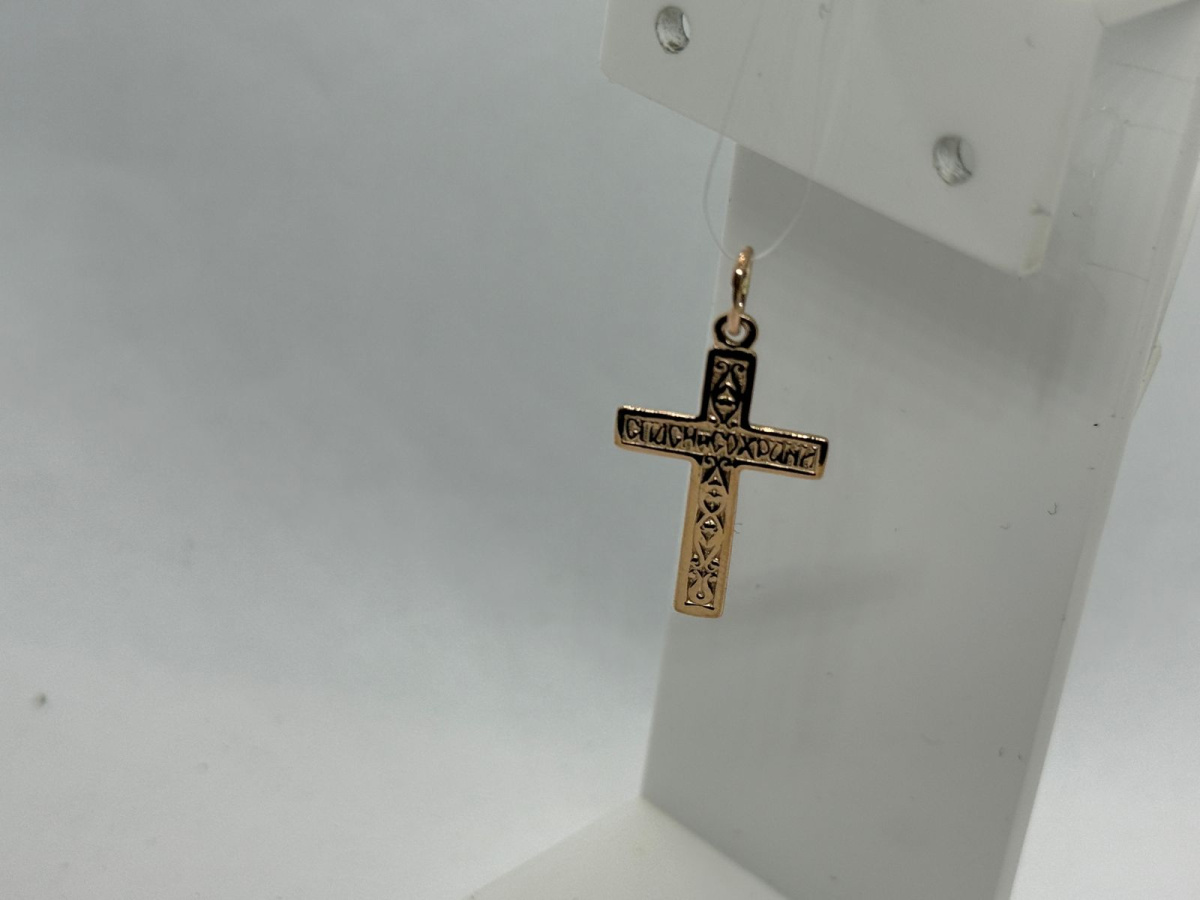 ПОДВЕСКА КРЕСТ без камня (Au 585)