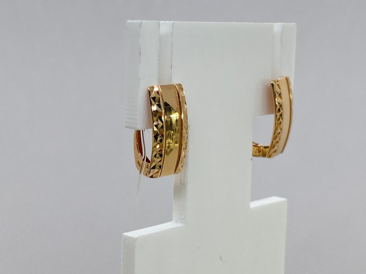 СЕРЬГИ БЕЗ КАМНЯ (Au 585)