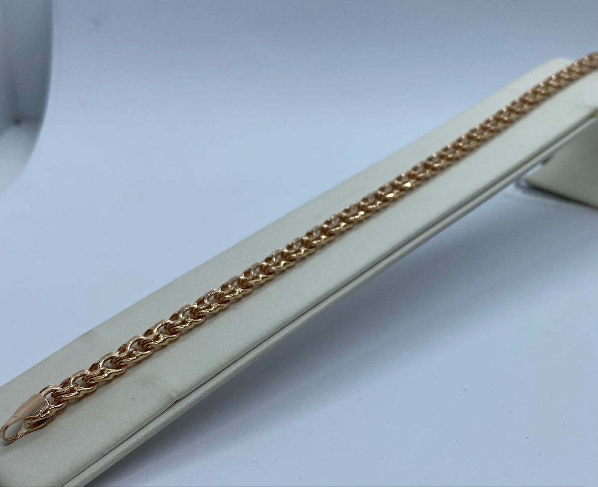 10090380120 БРАСЛЕТ ПУСТОТЕЛЫЙ Бисмарк (Au 585)