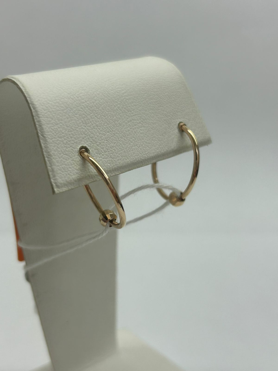 СКОН585 СЕРЬГИ КОНГО (Au 585)