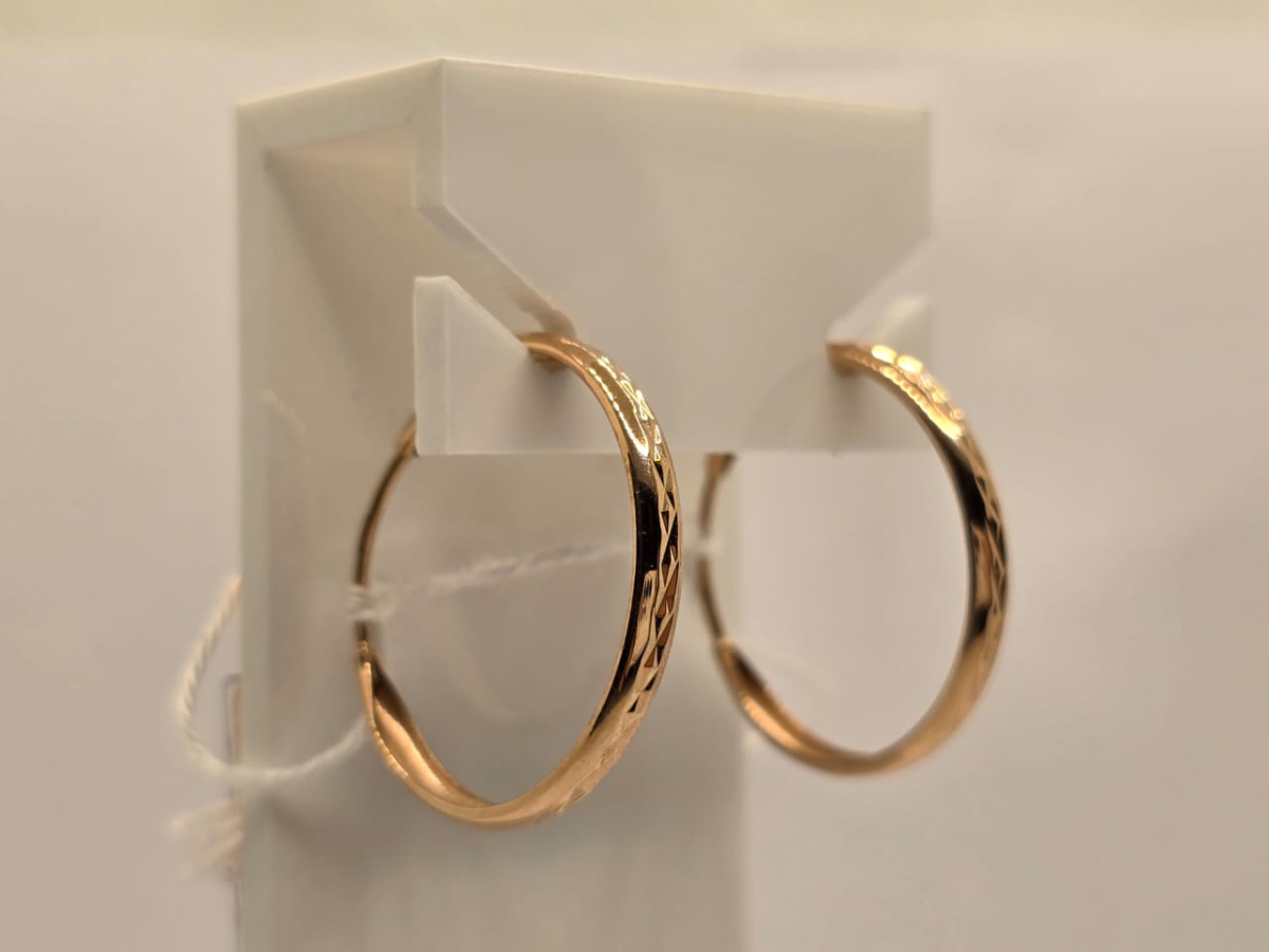 СБКМ585 СЕРЬГИ БЕЗ КАМНЯ (Au 585)