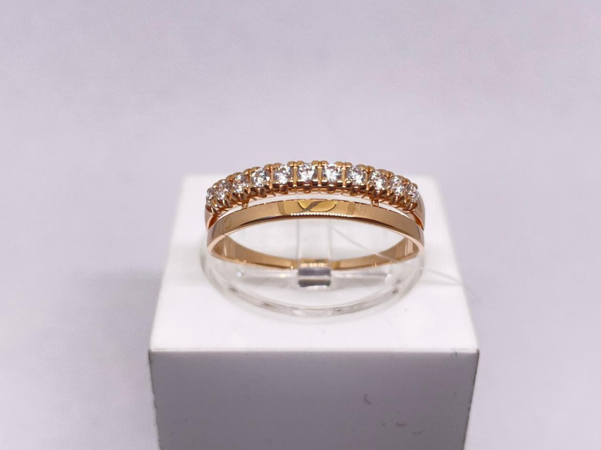 КОЛЬЦО С КАМНЯМИ (Au 585)