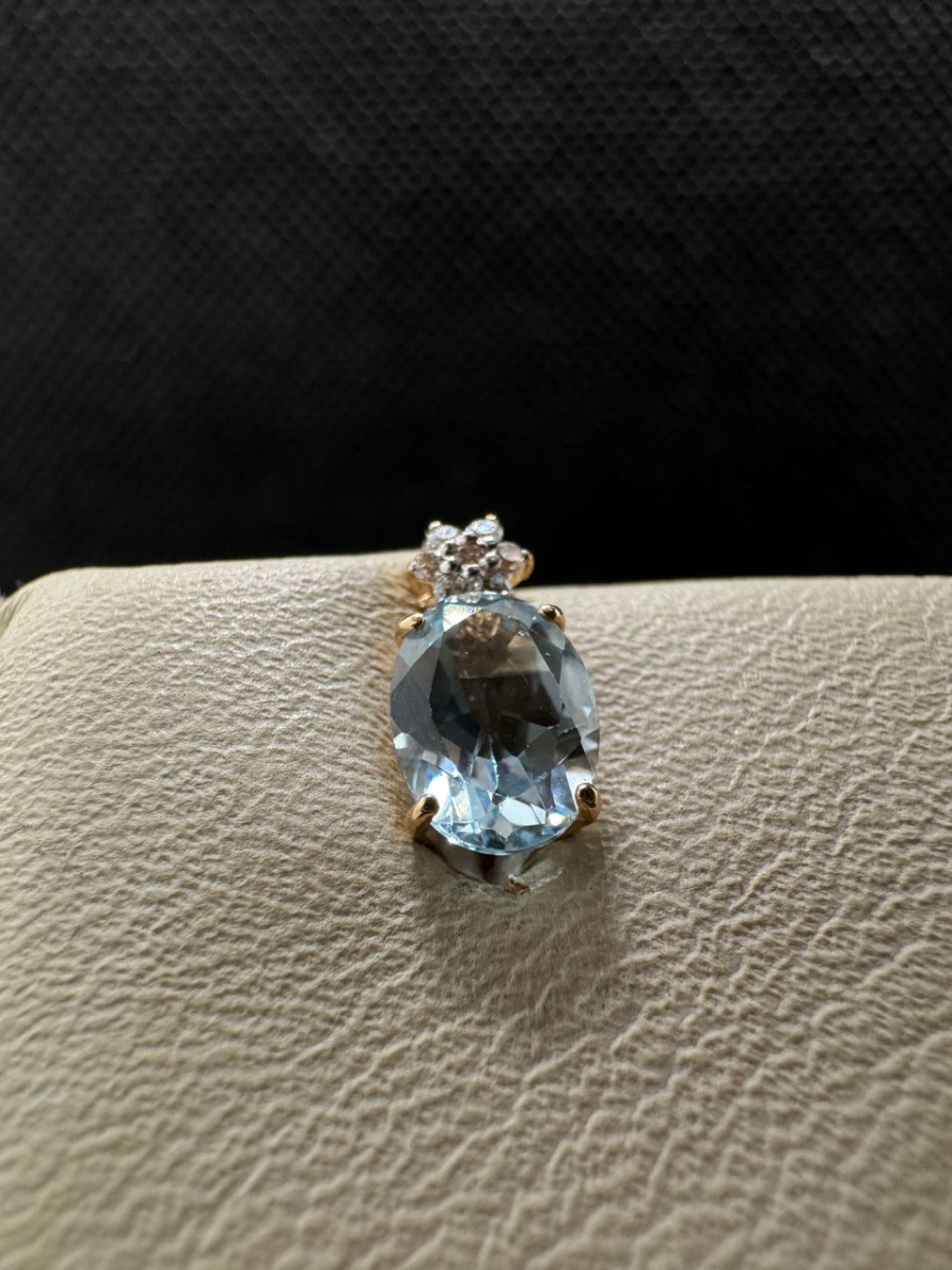 СКМИ375 СЕРЬГИ С КАМНЯМИ (Au 375)