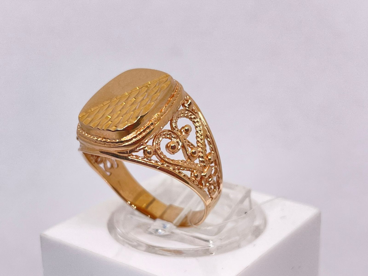 КОЛЬЦО ПЕЧАТКА без камня (Au 585)