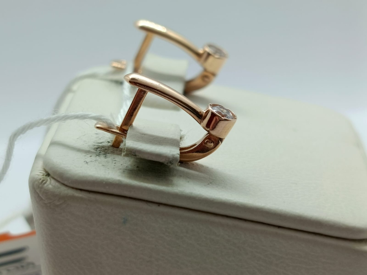 СЕРЬГИ С КАМНЕМ (Au 585)