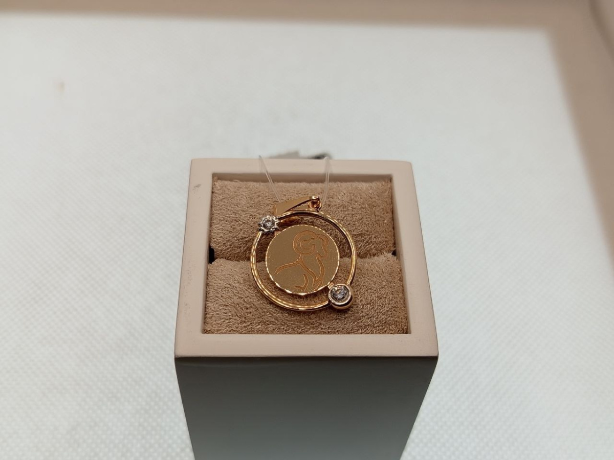 ПОДВЕСКА ЗНАК ЗОДИАКА ОВЕН (Au 585)