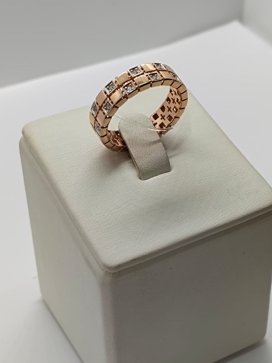 КОЛЬЦО С КАМНЯМИ (Au 585)