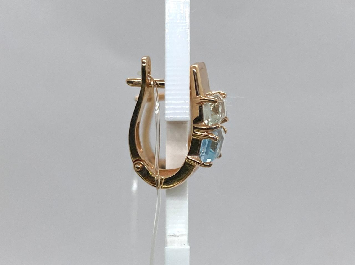 728651 СЕРЬГИ С КАМНЯМИ (Au 585)