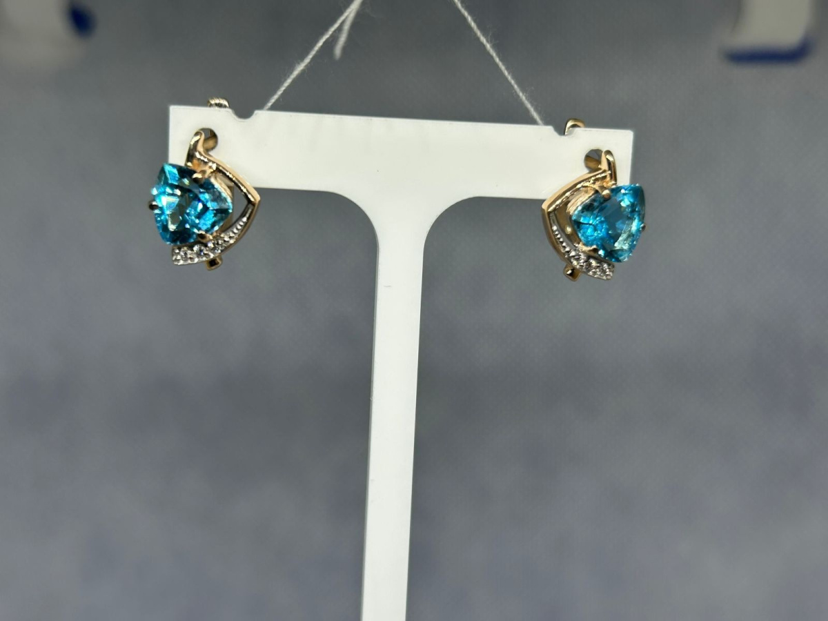 СЕРЬГИ С КАМНЯМИ (Au 585)