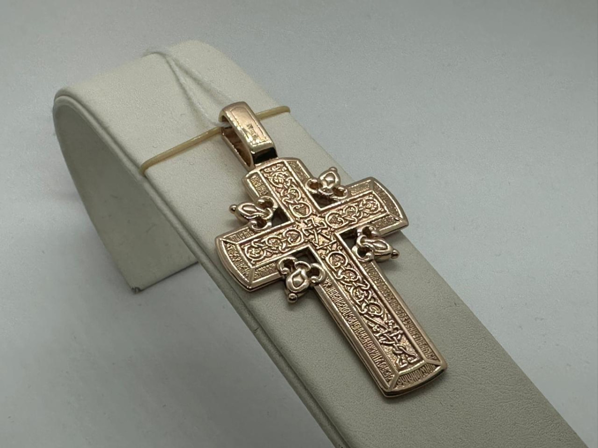 ПОДКБК585 ПОДВЕСКА КРЕСТ БЕЗ КАМНЯ (Au 585)