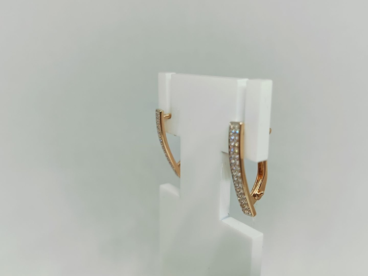 СКМИ585 СЕРЬГИ С КАМНЯМИ (Au 585)