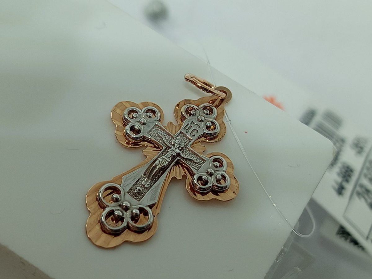 ПОДВЕСКА КРЕСТ без камня (Au 585)