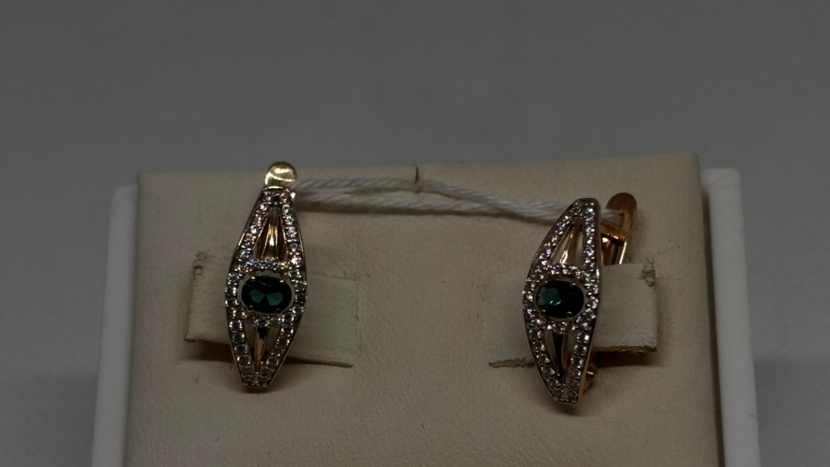 СЕРЬГИ С КАМНЯМИ (Au 585)