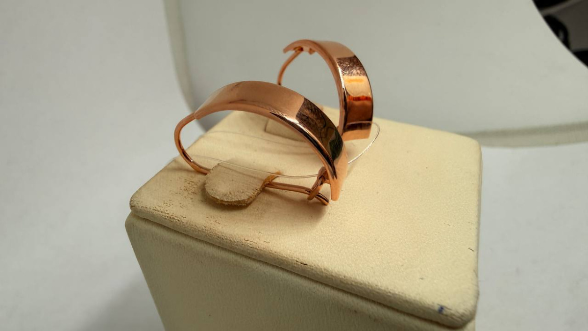 СЕРЬГИ ПЕТЕЛЬКА без камня (Au 585)