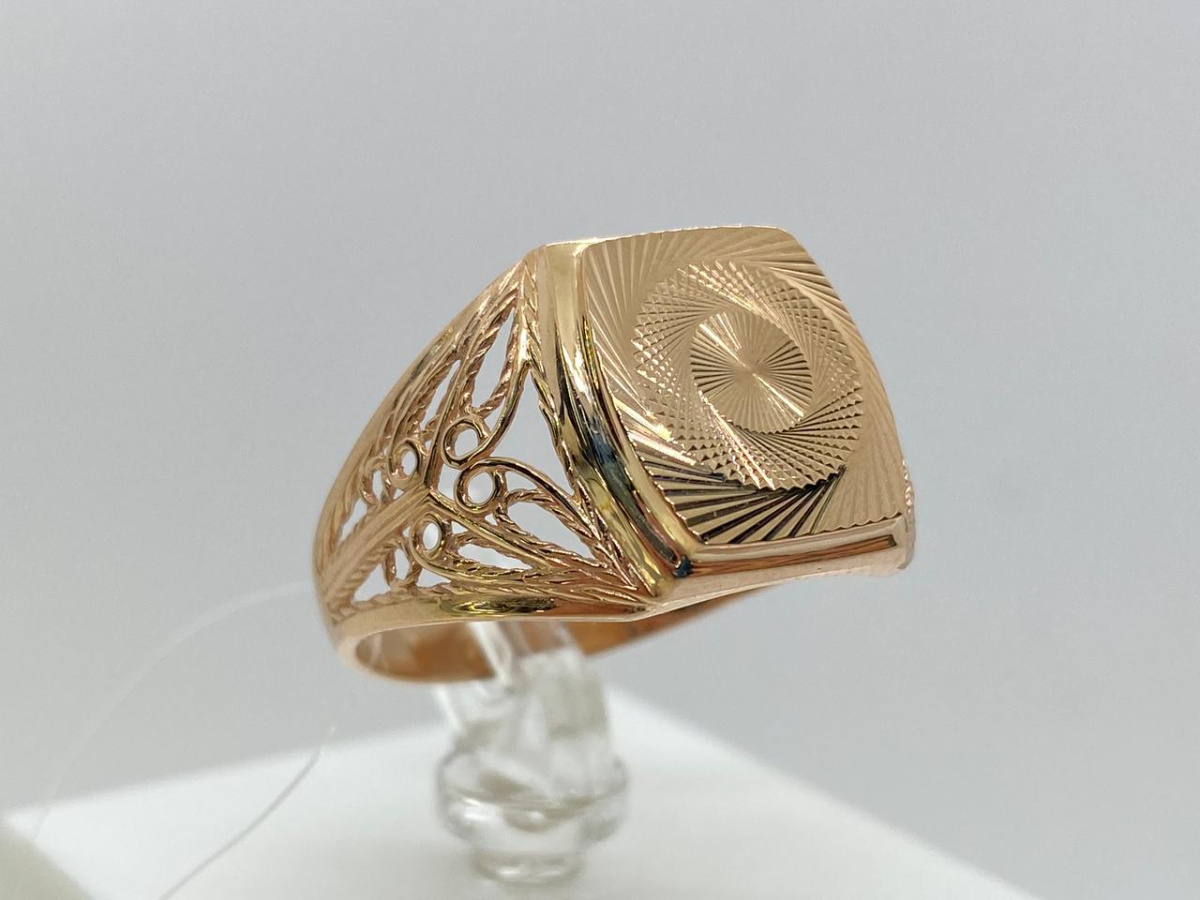 КОЛЬЦО ПЕЧАТКА без камня (Au 585)