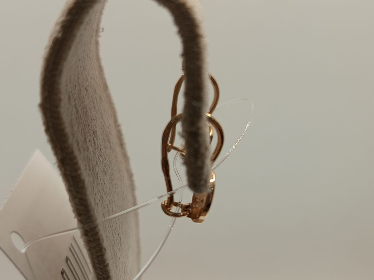 СЕРЬГИ ПЕТЕЛЬКА без камня (Au 585)