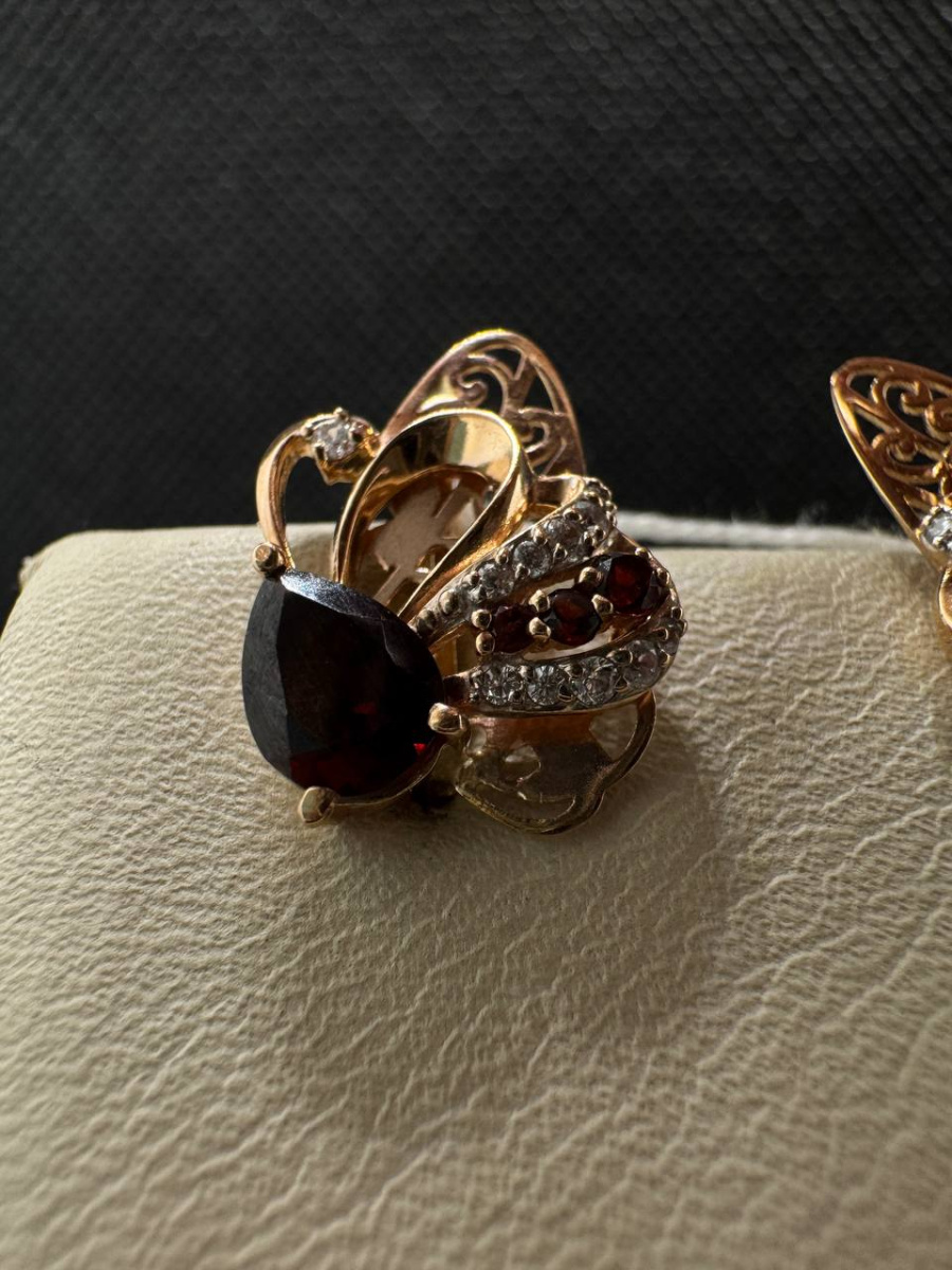 СКМИ585 СЕРЬГИ С КАМНЯМИ (Au 585)