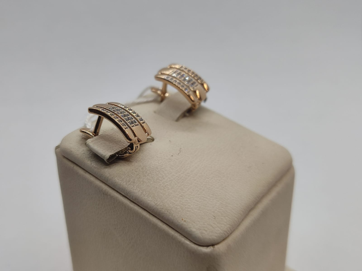 СКМИ585 СЕРЬГИ С КАМНЯМИ (Au 585)