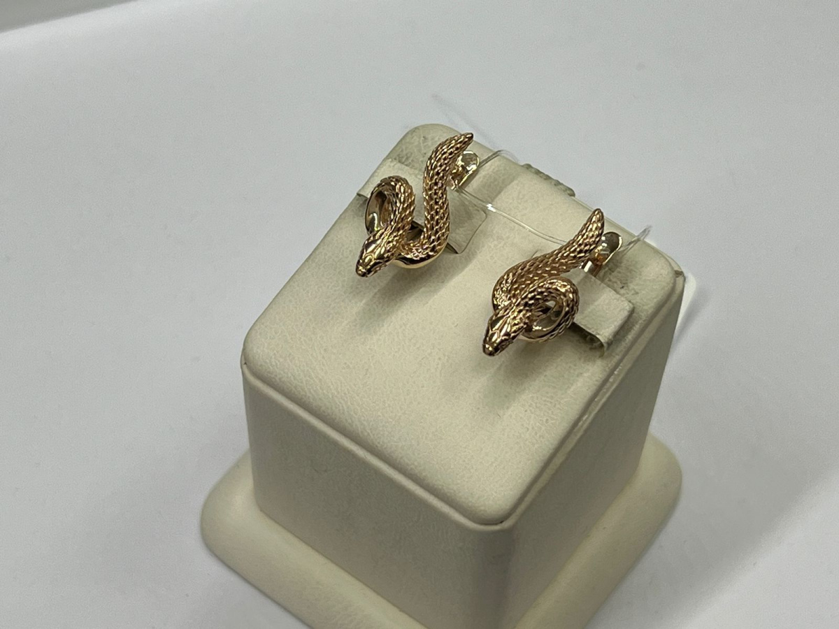 00-52-0239-00 СЕРЬГИ БЕЗ КАМНЯ (Au 585)