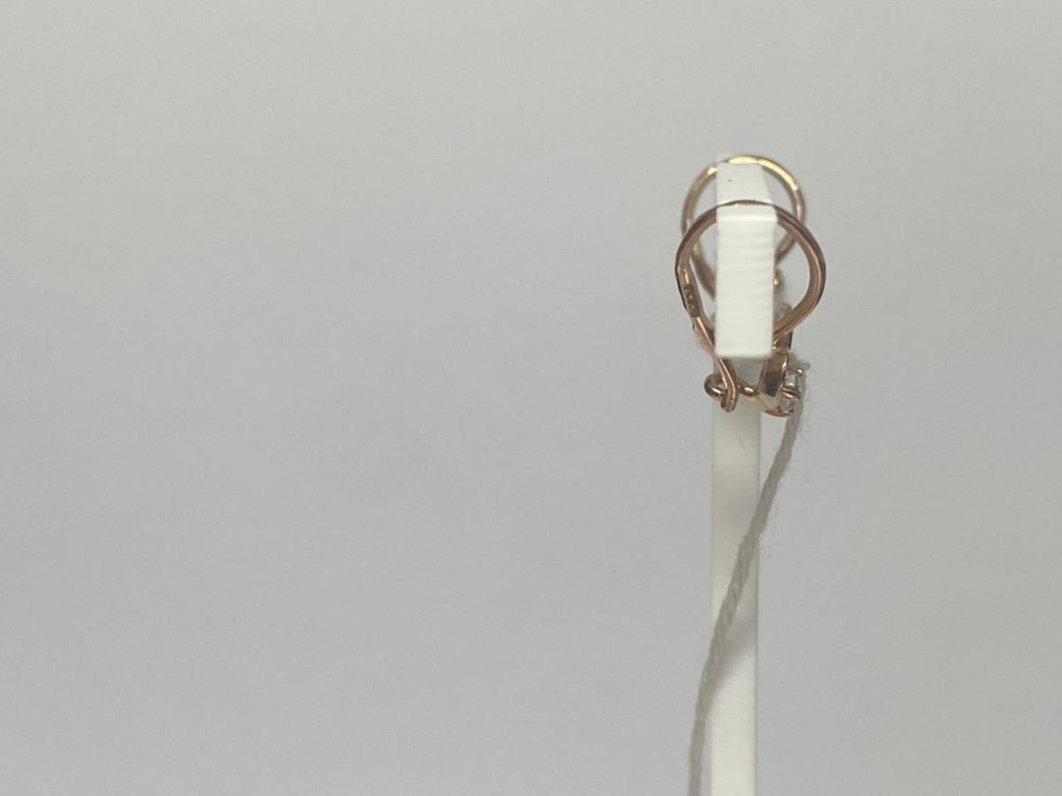 СКМ585 СЕРЬГИ С КАМНЕМ (Au 585)