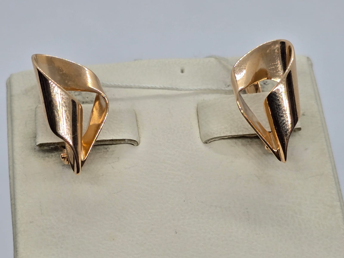 СБКМ585 СЕРЬГИ БЕЗ КАМНЯ (Au 585)