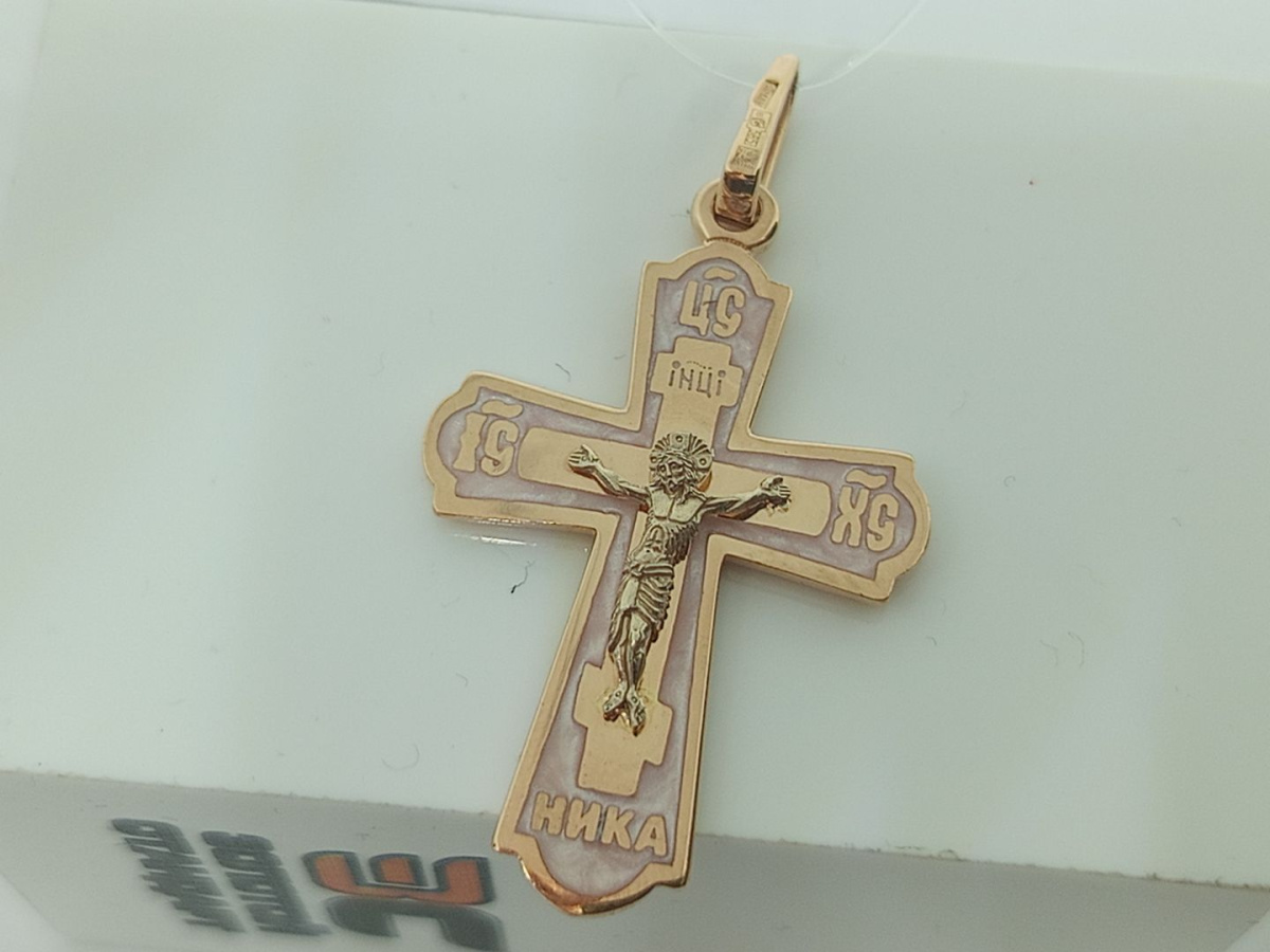 ПОДВЕСКА КРЕСТ с камнем (Au 585)